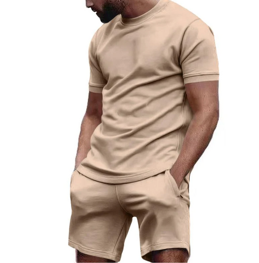 Men's Cotton Lounge Set | Matching T-Shirt & Shorts for Summer Comfort