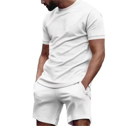 Men's Cotton Lounge Set | Matching T-Shirt & Shorts for Summer Comfort