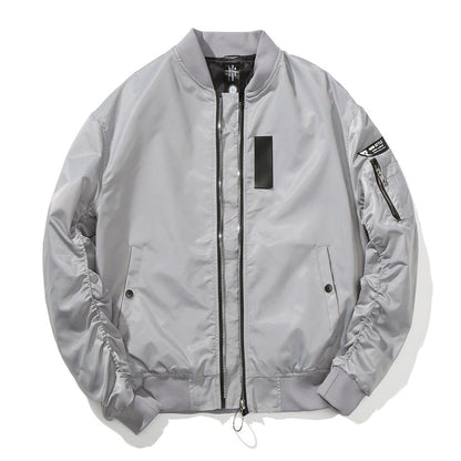 Unisex Classic Bomber Jacket | Lightweight & Windproof | Zip-Up | Casual Street Style