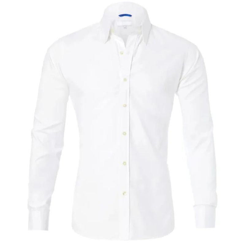 Men’s Stretch Cotton Dress Shirt | Classic Fit Button-Down | Everyday Office Shirt