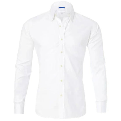 Men’s Stretch Cotton Dress Shirt | Classic Fit Button-Down | Everyday Office Shirt
