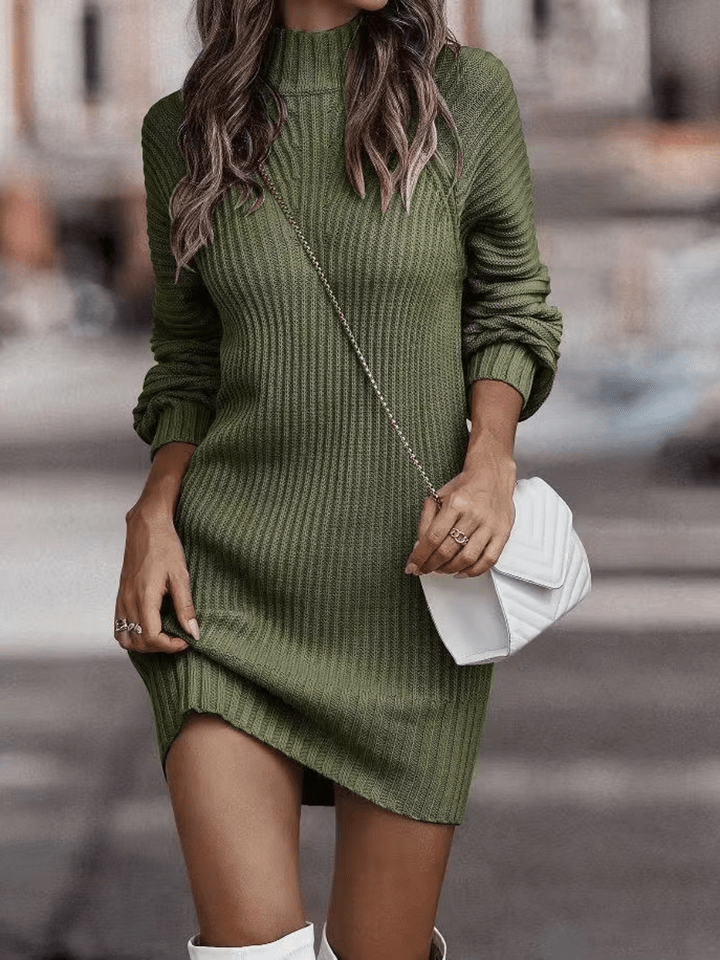 Cozy Turtleneck Sweater Dress | Chunky Knit | Versatile Style | Fall & Winter Fashion