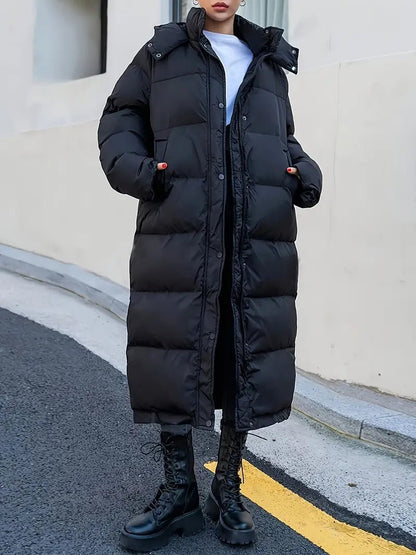 Longline Oversized Puffer Coat | Ultra-Warm Insulated Design | Sleek & Modern | Winter Outerwear