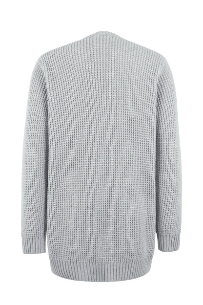 Women's Open Front Knit Cardigan | Lightweight Textured Sweater | Relaxed Fit