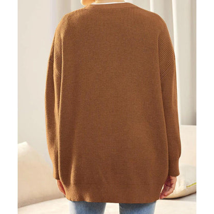 Ribbed Knit Button Cardigan | Relaxed Fit with Drop Shoulders | Soft Casual Layer