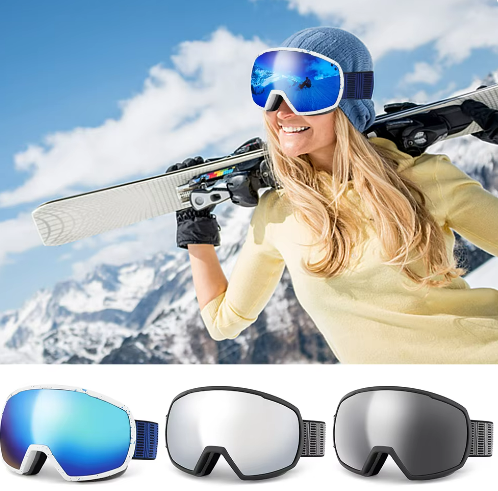 Anti-Fog Ski & Snowboard Goggles | UV Protection | Adjustable Strap