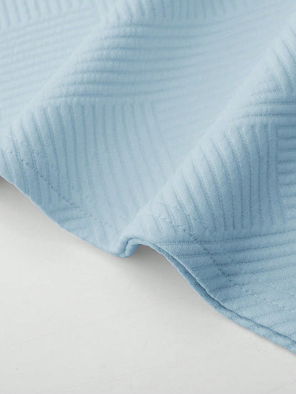 Men’s Textured Knit Lounge Set | Geometric Patterned Tee & Shorts Co-Ord