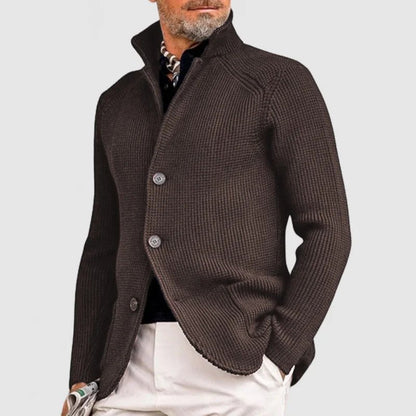 Button-Up Knit Cardigan Jacket | Stylish Midweight Layer | Soft Wool Blend | Smart Casual