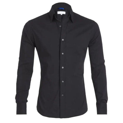 Men’s Stretch Cotton Dress Shirt | Classic Fit Button-Down | Everyday Office Shirt