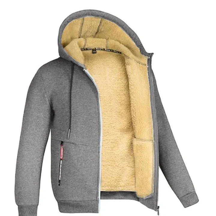 Men's Sherpa-Lined Zip Hoodie | Ultra-Soft Fleece | Warm & Casual