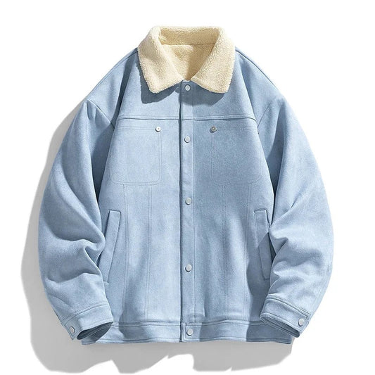Men’s Sherpa-Lined Denim Jacket | Warm Fleece Collar | Casual Outerwear