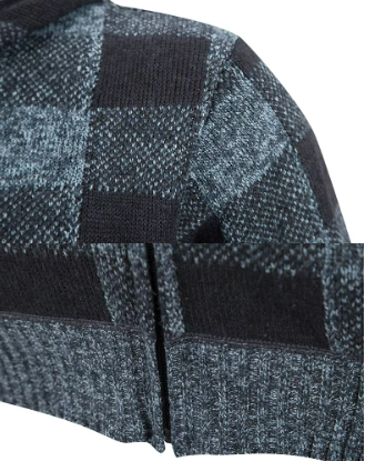 Men’s Fleece-Lined Plaid Hoodie | Full Zip Jacket | Warm Casual Fall Layer