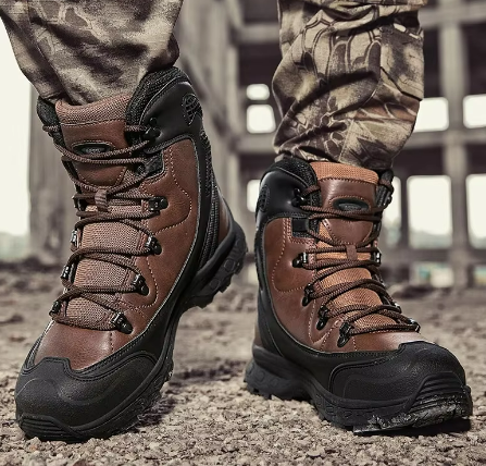 Men’s Waterproof Hiking Boots | High-Top Insulated Trail Footwear | Winter Grip & Support