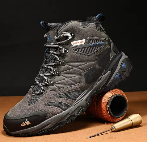 Men's Waterproof Hiking Boots | Cushioned Ankle Support | All-Terrain Grip