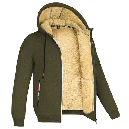 Men's Sherpa-Lined Zip Hoodie | Ultra-Soft Fleece | Warm & Casual