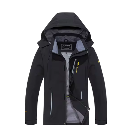 Men’s Waterproof Softshell Jacket | Fleece-Lined Outdoor Shell | Hooded Fall-Winter Layer