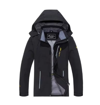 Men’s Waterproof Softshell Jacket | Fleece-Lined Outdoor Shell | Hooded Fall-Winter Layer