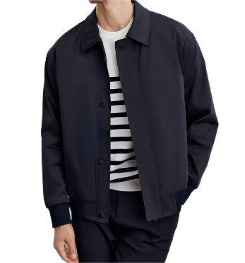 Men’s Lightweight Coach Jacket | Collared Zip Front | Casual Spring Layer