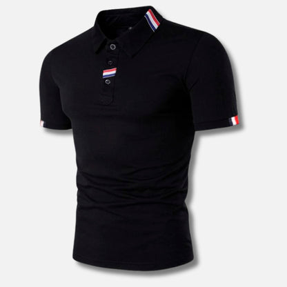 Men’s Slim Fit Polo Shirt | Stretch Cotton | Contrast Trim Collar