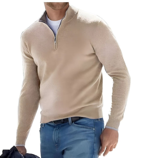 Men’s Quarter-Zip Sweater | Lightweight Cotton Pullover | Everyday Casual