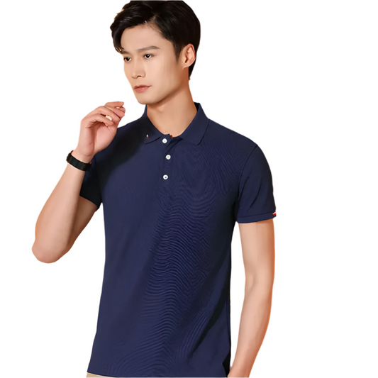 Men’s Polo Shirt | Classic Short-Sleeve Cotton Knit with Button Placket