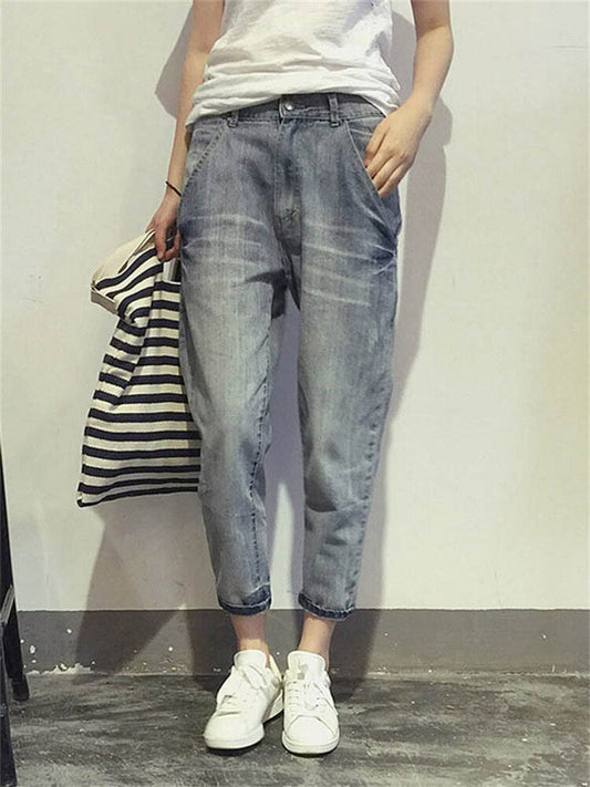 Relaxed Fit Boyfriend Jeans | Light Wash Denim | Everyday Casual Style