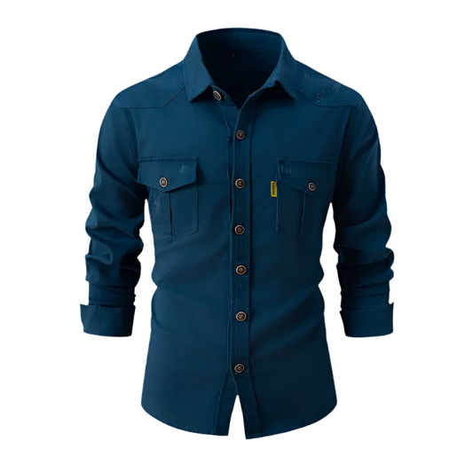 Utility Work Shirt | Heavyweight Cotton | Dual Chest Pockets