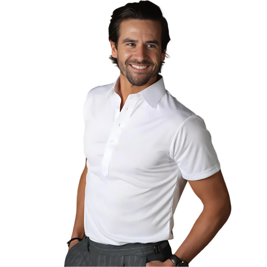 Men’s Stretch Polo Shirt | Short Sleeve | Classic Fit Performance Top