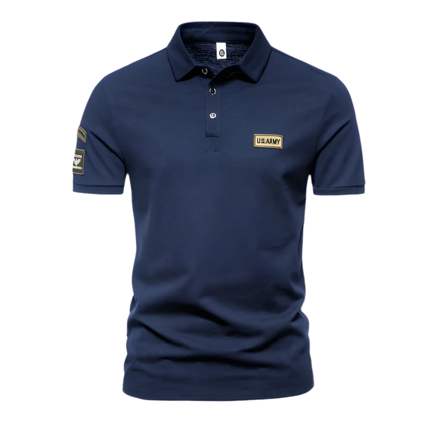 Men’s Polo Shirt | Military Patch Short Sleeve Top | Casual Canada