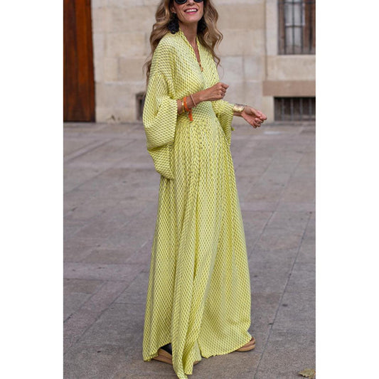 Boho Maxi Dress | Lightweight Crinkle Texture | Relaxed Fit