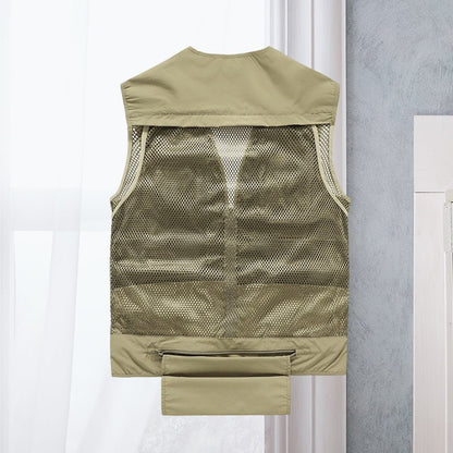 Men's Multi-Pocket Utility Vest | Outdoor Fishing & Hiking Gear | Lightweight Design