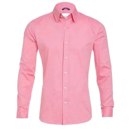 Men’s Stretch Cotton Dress Shirt | Classic Fit Button-Down | Everyday Office Shirt