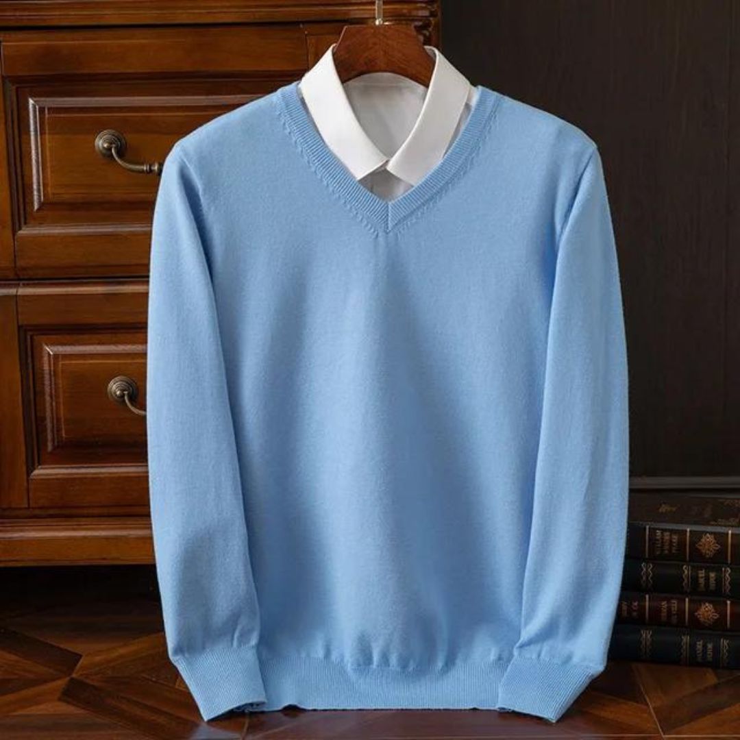 V-Neck Lightweight Knit Sweater | Soft Touch | Classic Layering Piece