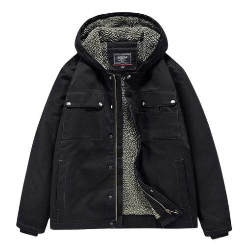 Sherpa-Lined Utility Jacket | Heavyweight Canvas | Cold Weather Essential
