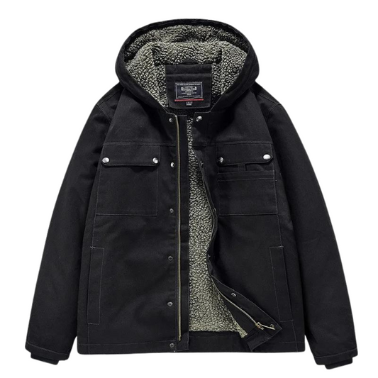 Sherpa-Lined Utility Jacket | Heavyweight Canvas | Cold Weather Essential