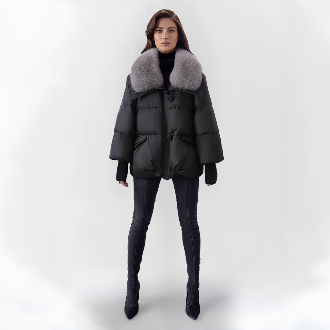 Luxe Puffer Jacket with Faux Fur Collar | Warm & Stylish | Winter Essential