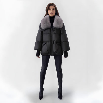 Luxe Puffer Jacket with Faux Fur Collar | Warm & Stylish | Winter Essential