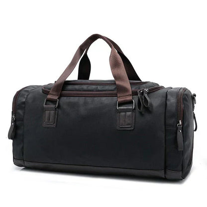 Men’s Faux Leather Duffel Bag | Weekender Carryall | Water-Resistant Travel Gear
