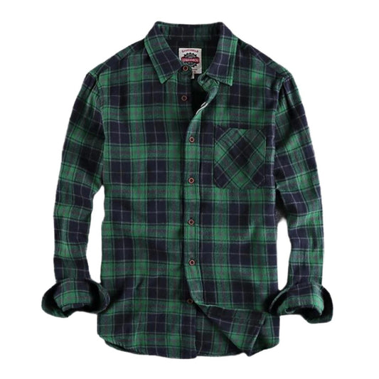 Men's Flannel Shirt | Classic Plaid | Soft Brushed Cotton