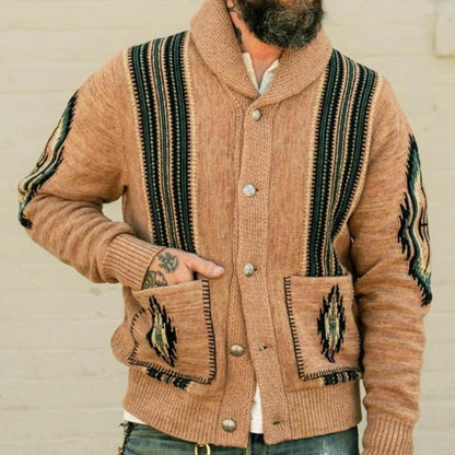 Men’s Knit Cardigan Sweater | Button-Front with Pattern Detailing | Casual Layering Canada