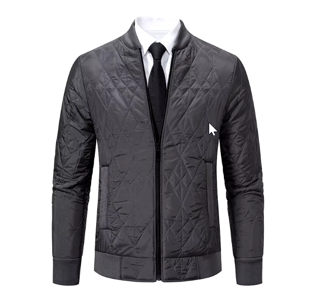 Men’s Diamond Quilted Jacket | Lightweight Bomber Fit | Transitional Zip-Up Outerwear