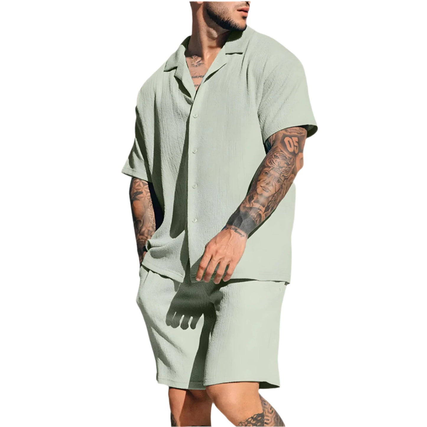 Men’s Summer Co-ord Set | Short-Sleeve Shirt & Relaxed Shorts