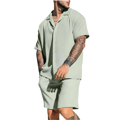 Men’s Summer Co-ord Set | Short-Sleeve Shirt & Relaxed Shorts