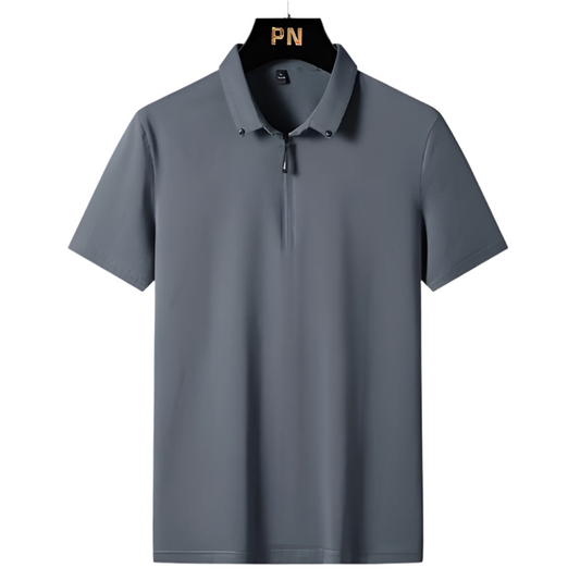 Performance Zip Polo Shirt | Moisture-Wicking | Modern Athletic Fit