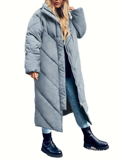 Quilted Longline Puffer Coat | Ultra-Warm Design | Lightweight & Durable | Winter Essential
