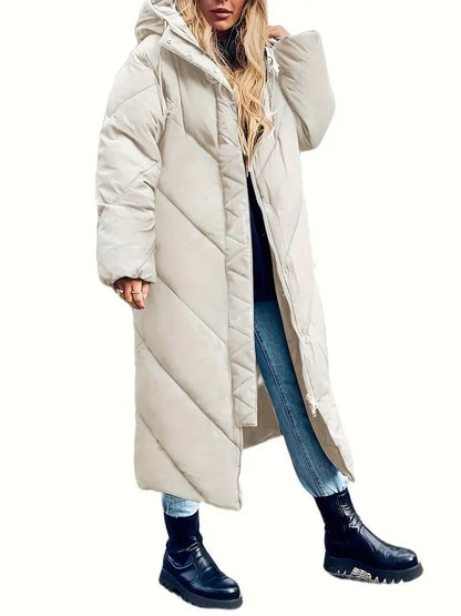 Quilted Longline Puffer Coat | Ultra-Warm Design | Lightweight & Durable | Winter Essential