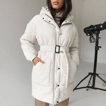 Belted Puffer Jacket | Warm & Stylish Winter Coat | Adjustable Fit