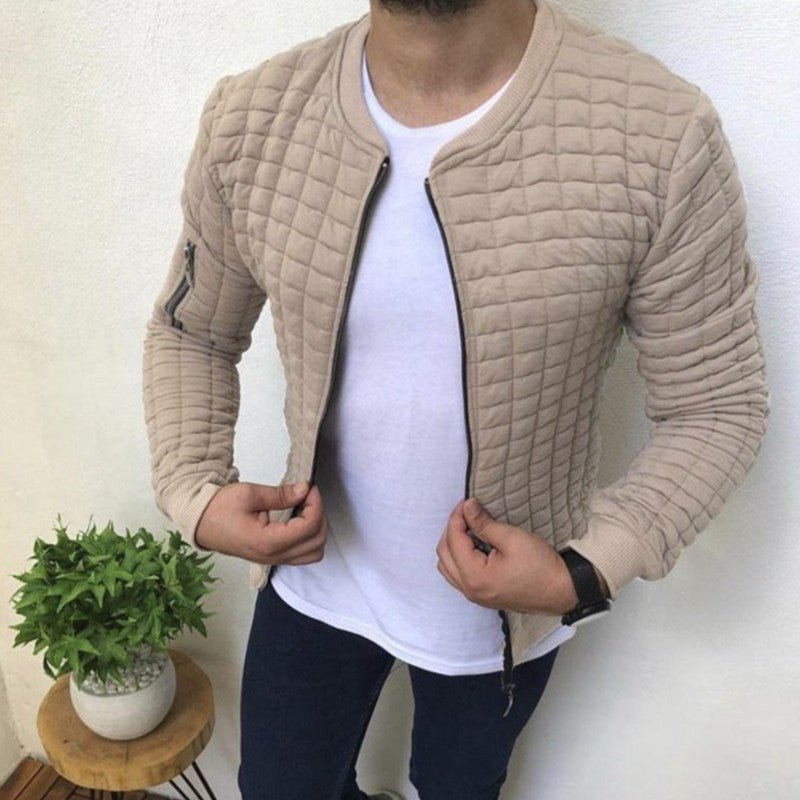 Men's Quilted Bomber Jacket | Lightweight Comfort | Modern Streetwear Style