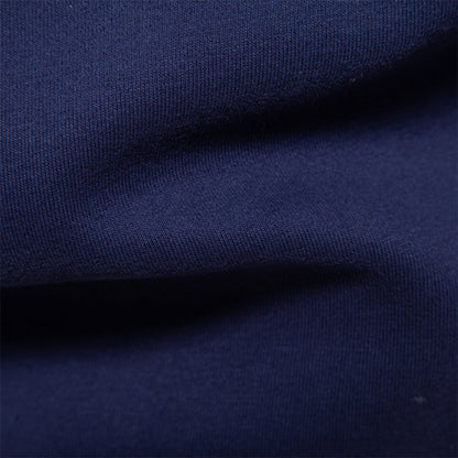 Men's Contrast Collar Polo Sweatshirt | Cotton Blend Pullover | Smart Casual Layer