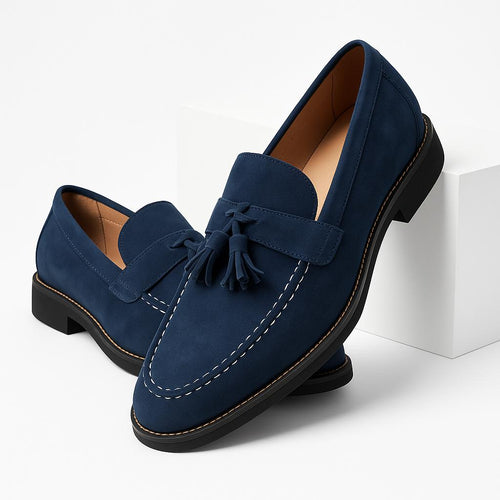 Women’s Suede Tassel Loafers | Slip-On Flat | Cushioned Insole Comforting
